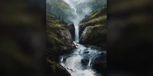 Waterfall and Rapids - Paint Along (& NA Sip)