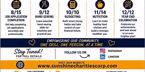 Sunshine Charities Corp. Monthly Event-Sewing