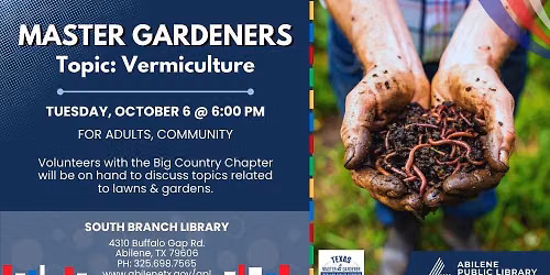 Master Gardeners Series: Vermiculture (South Branch)