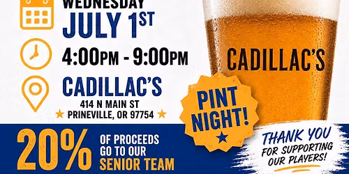 Pint night for CC Senior Team