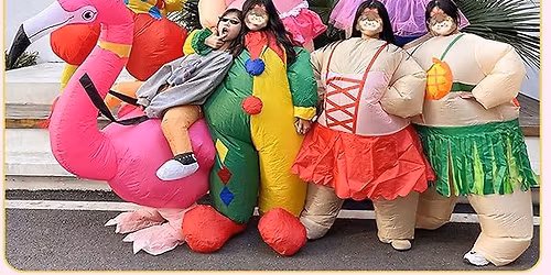 Inflatable OTS street duel \/ dance party flashmob 