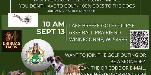 1st Annual Golf Outing Fundraiser + Adoption Event