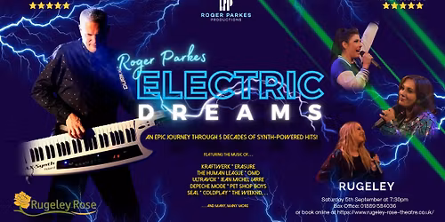 Roger Parkes - Electric Dreams- Rugeley Rose Theatre- 5th September 2026