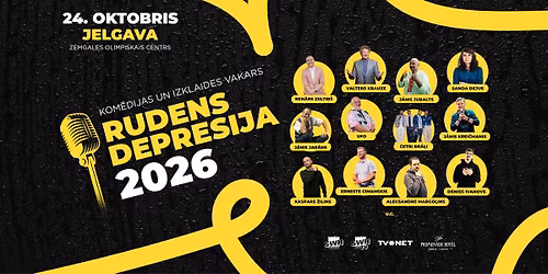 Komēdijas un izklaides vakars RUDENS DEPRESIJA 2026 | JELGAVA