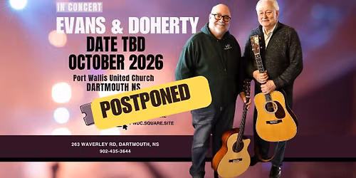 EVANS & DOHERTY LIVE Concert | Dartmouth NS