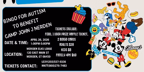 Disney Bingo 4 Autism