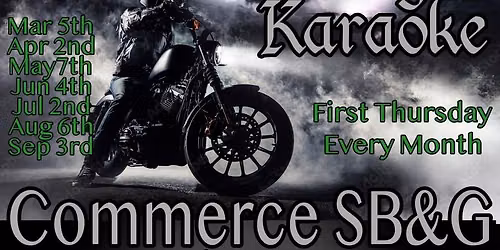 Bike Night Karaoke first Thursday every month starts at seven