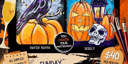 Ravin' Raven and Skully Paint and Sip Party at the Iron Hand Brewing!