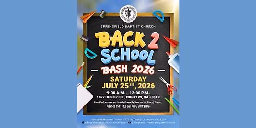 Springfield Baptist Church Back2School 2026
