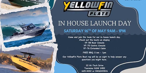 Jetty Boating\/YellowFin Plate Boat In-House Launch Day