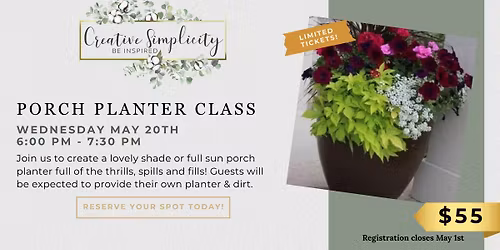 Porch Planter Class