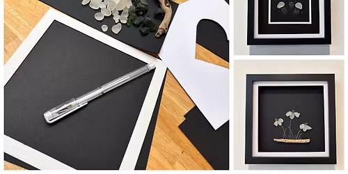 Seaglass art workshop - black and white