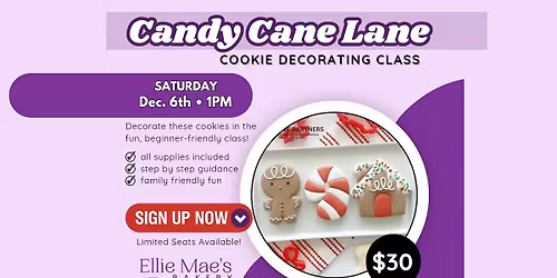 Candy Cane Lane Cookie Decorating Class