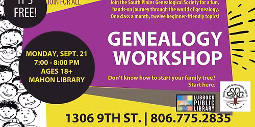 Genealogy Workshop at Mahon Library