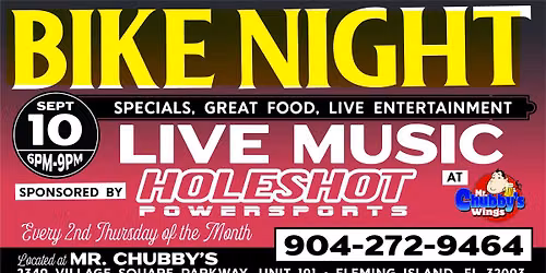 Bike Night At Mr. Chubby's Wings Fleming Island!