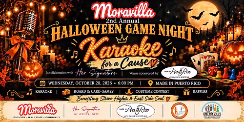 2nd Annual Moravilla Halloween Game Night: Karaoke for a Cause