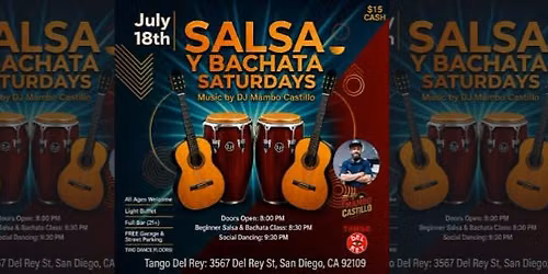 JULY 18TH SALSA BACHATA SATURDAY