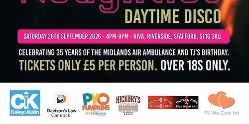 Oh My Days TJ's 90's &amp; Noughties Daytime Disco - Celebrating 35 Years Of The Midlands Air Ambulance!