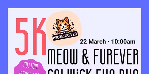 Colwick 5km to raise money for Meow & Furever Cat Rescue
