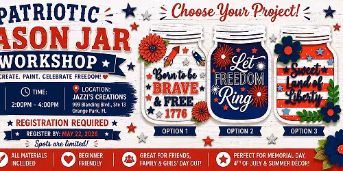 Patriotic Mason Jar Workshop