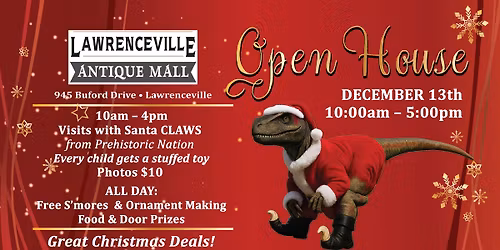 Lawrenceville Antiques Christmas Open House and Visit with Santa "Claws"