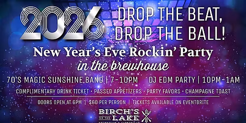 New Year's Eve Rockin' Party in the Brewhouse!