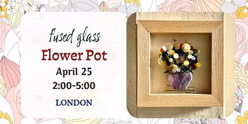 Fused Glass Flower Pot