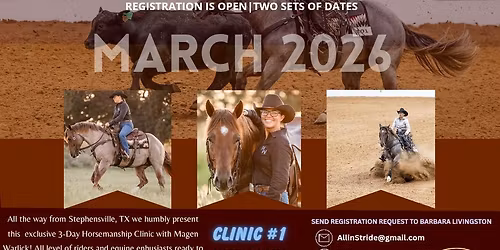 Magen Warlick's 3 Day Horsemanship Clinic