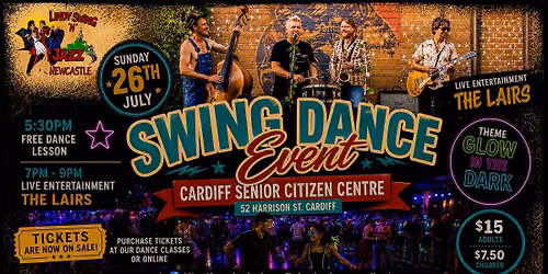 Glow in the dark swing dance event - The Lairs