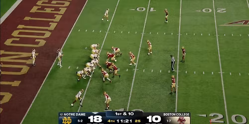 Boston College Eagles at Notre Dame Fighting Irish Football at Notre Dame Stadium