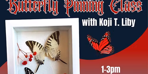 \ud83e\udd8b Butterfly Pinning Class w\/ Koji T. Liby \ud83e\udd8b