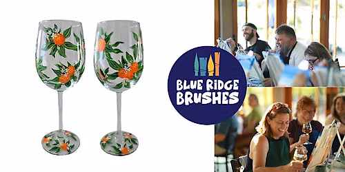Paint + Sip: "Orange Blossoms Wine Glasses" at the Virginia Wine Collective