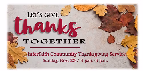 Interfaith Community Thanksgiving Service