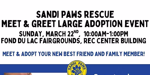 Sandi Paws Rescue Monthly Transport and Adoption Event