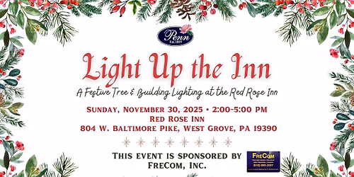 Light Up the Inn - A Festive Building & Tree Lighting at the Red Rose Inn