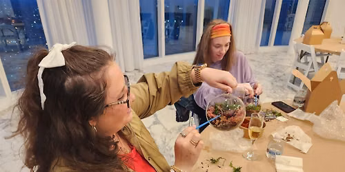Fern & Fossil Terrarium Workshop Plant & Sip Friday Night Newark NJ