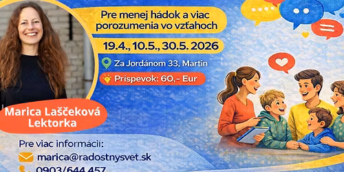N\u00e1cvik Nen\u00e1silnej komunik\u00e1cie s Maricou La\u0161\u010dekovou: Pre menej h\u00e1dok a viac porozumenia vo vz\u0165ahoch