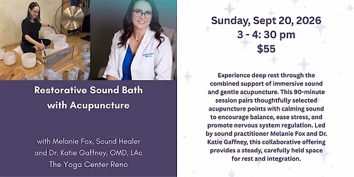 Restorative Sound Bath with Acupuncture