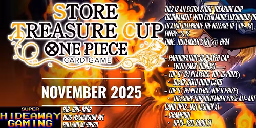 One Piece November 2025 Store Treasure Cup
