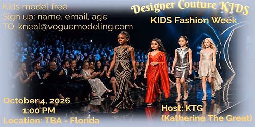 Designer Couture Kids, Fashion Week