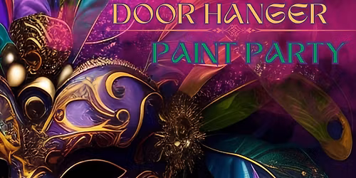 Mardi Gras 3D Door Hanger Paint Party