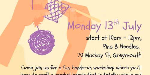 School Holiday Child Friendly Event - Create your own Crochet Beanie for Winter 