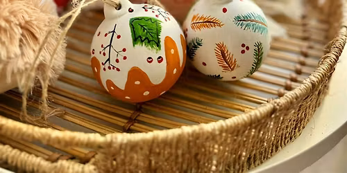 Christmas Bauble Workshop with Selection of mini crostinis