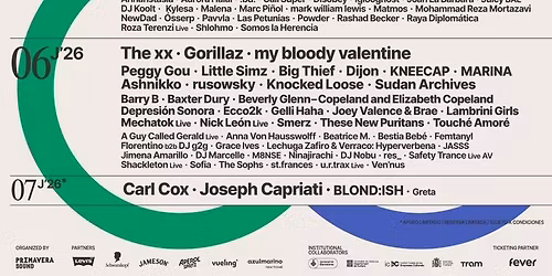 Primavera Sound Porto 2026 - 4-Day Pass - The **, Gorillaz and more Tickets