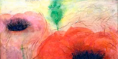 FERNISERING: Valmuefantasier (akryl og akvarel)