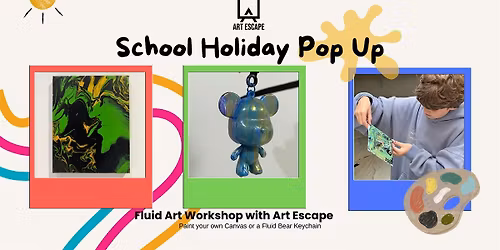 Art Escape Tauranga Pop Up - Fluid Art Workshop | Summer Holidays