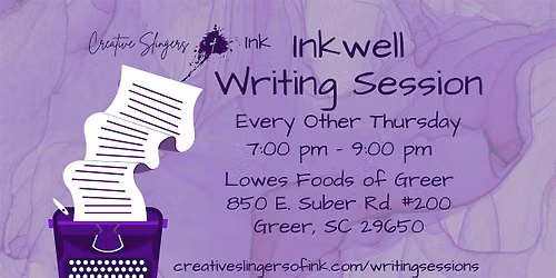 In Person Writing Session - Sept 24th