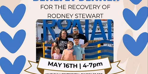 BENEFIT DINNER FOR RODNEY STEWART