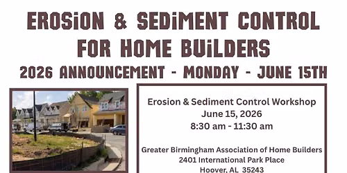 Erosion & Sediment Control for Home Builders