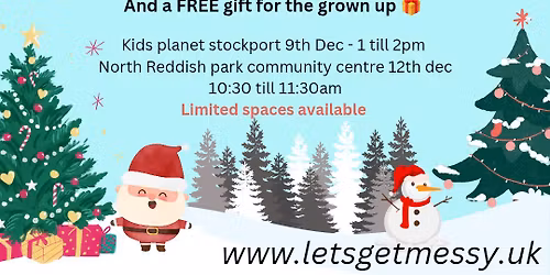 Christmas messy play and photo shoot event - kids planet Stockport 